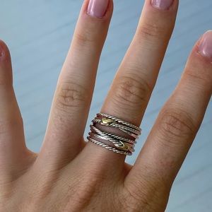 David Yurman Double X Crossover Ring